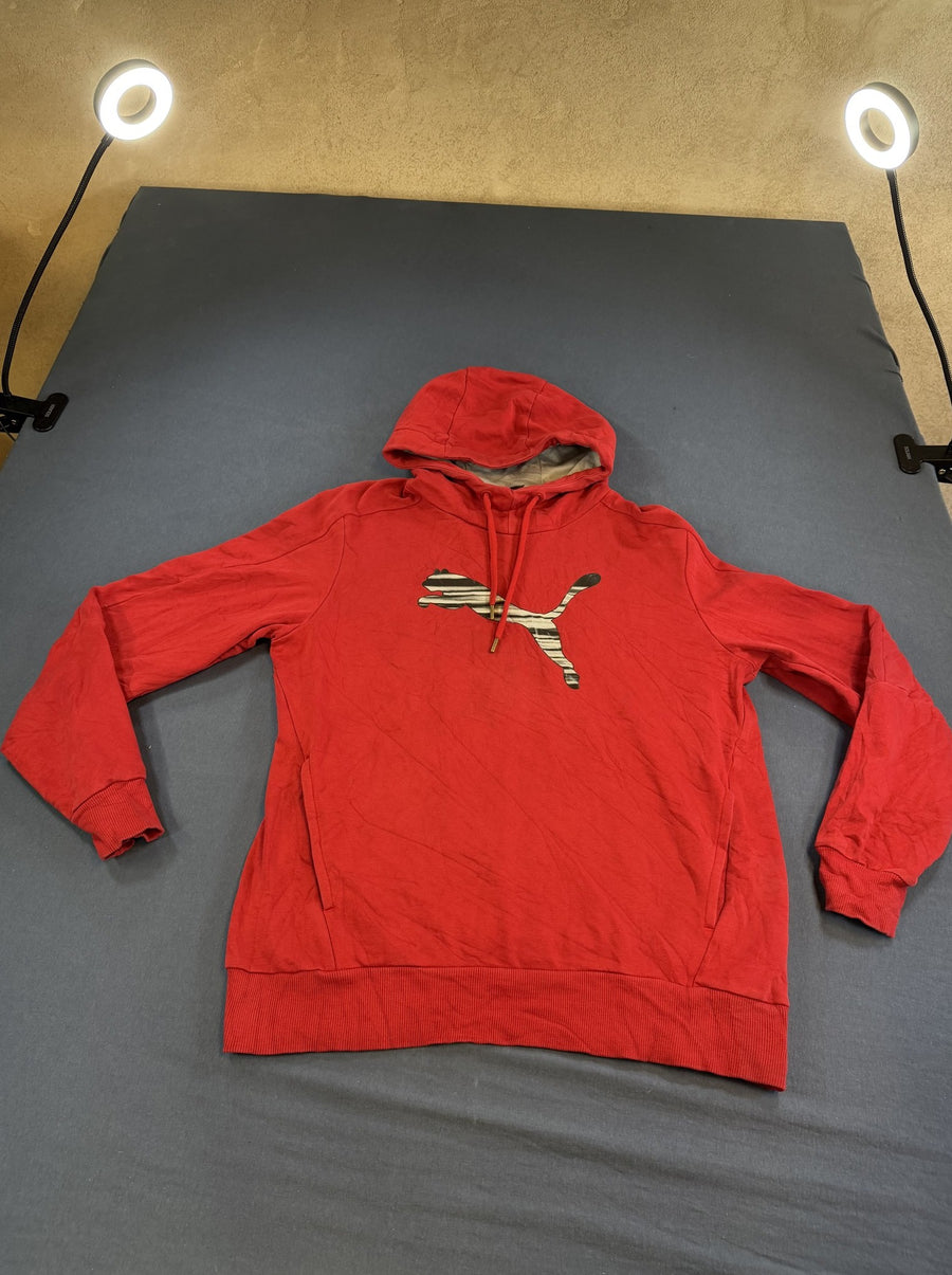 Rood Puma sweatshirt met logo (hoodie/trui), maat M