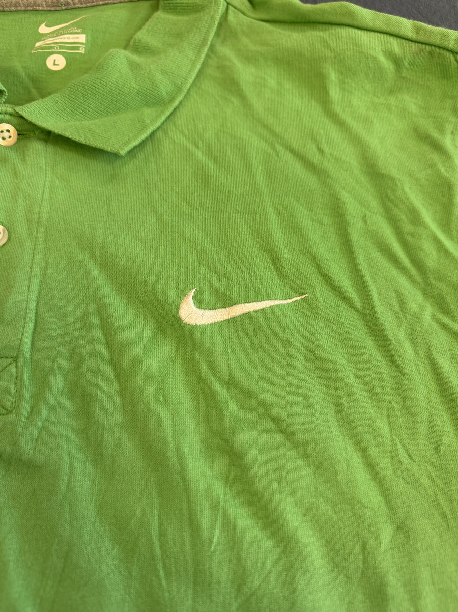 Groene Nike piqué polo (sportpolo / polohemd), maat L