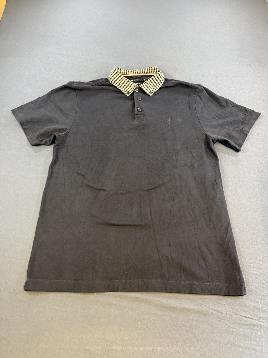 Blauw Kangol poloshirt (polo) maat XL – British Tradition met geruite kraag