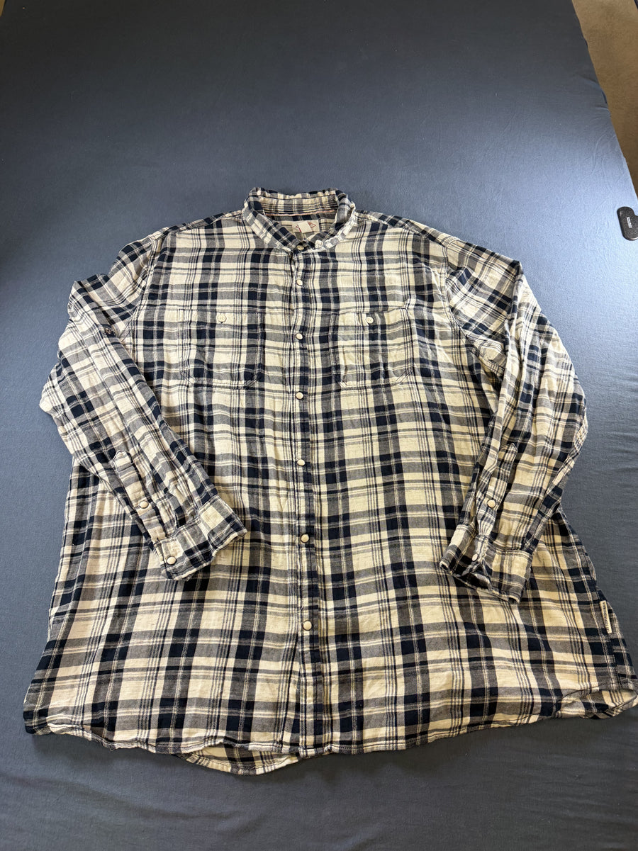 Blauw geruit flanel overhemd Lee (houthakkershemd/lumberjack blouse) heren maat XXL