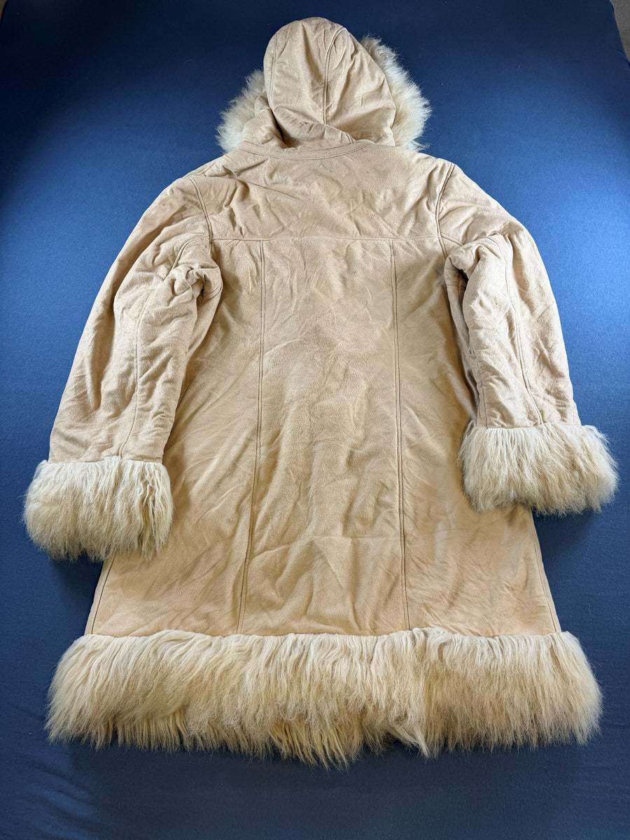 Vintage Dressing Afghaanse jas beige dames maat M