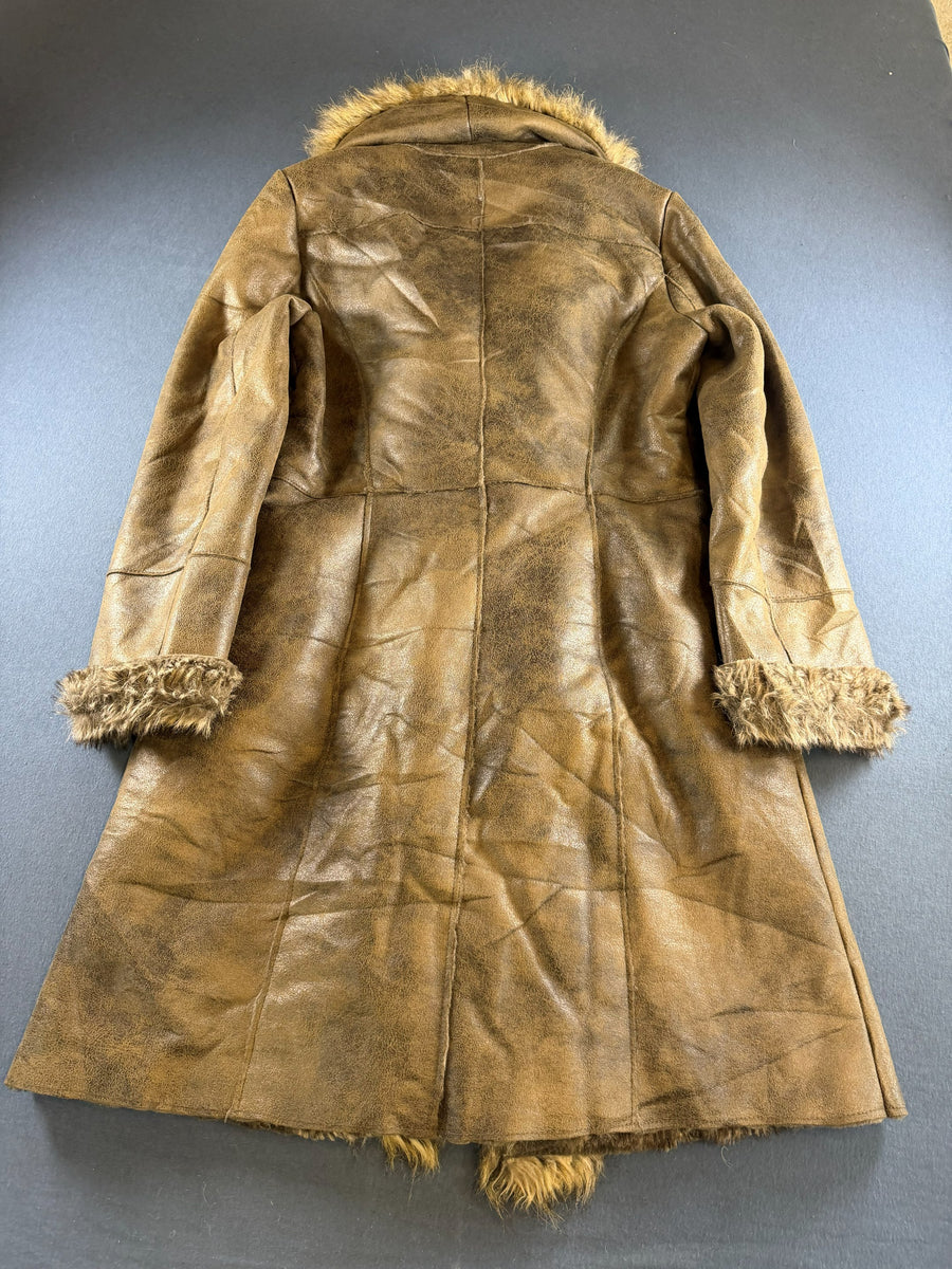 Vintage Dressing Afghaanse jas bruin dames maat L