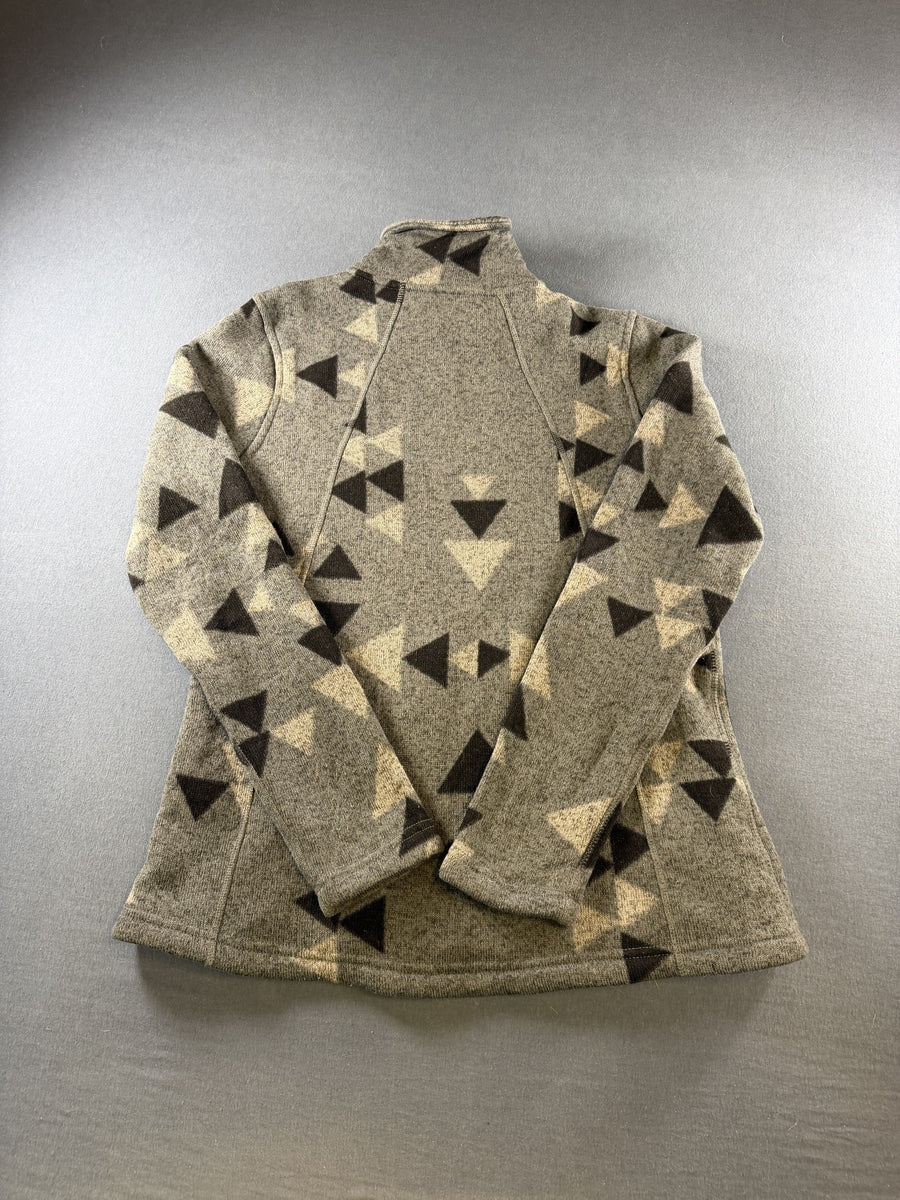 The North Face fleecejack grijs maat M driehoekprint