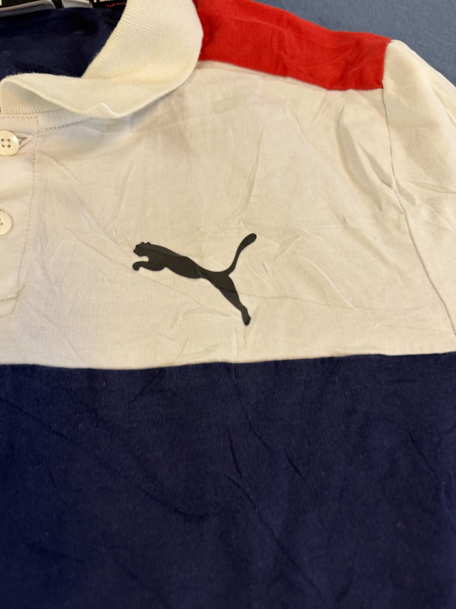 Blauwe Puma polo, heren maat L (poloshirt / piqué polo)