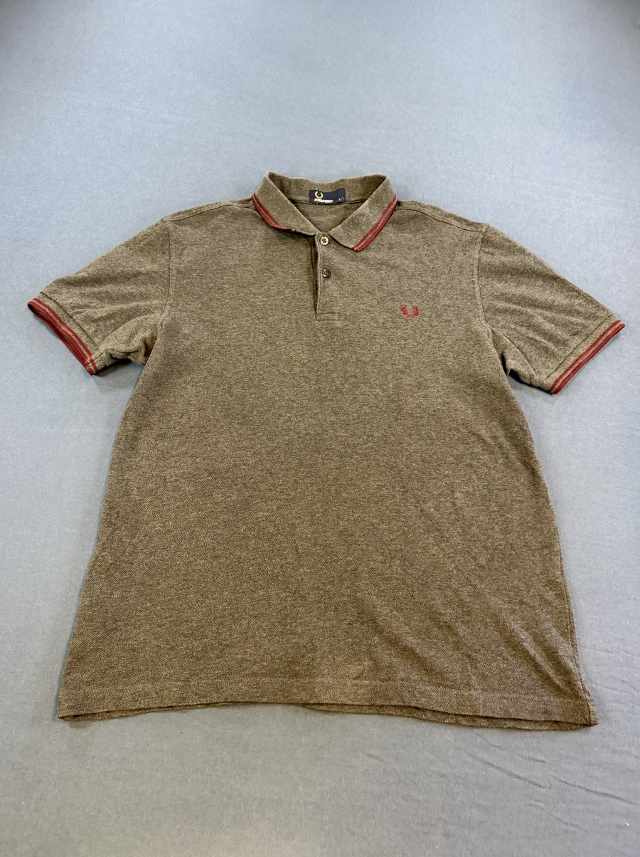 Grijze Fred Perry polo maat L (poloshirt / tennisshirt), Twin Tipped M3600