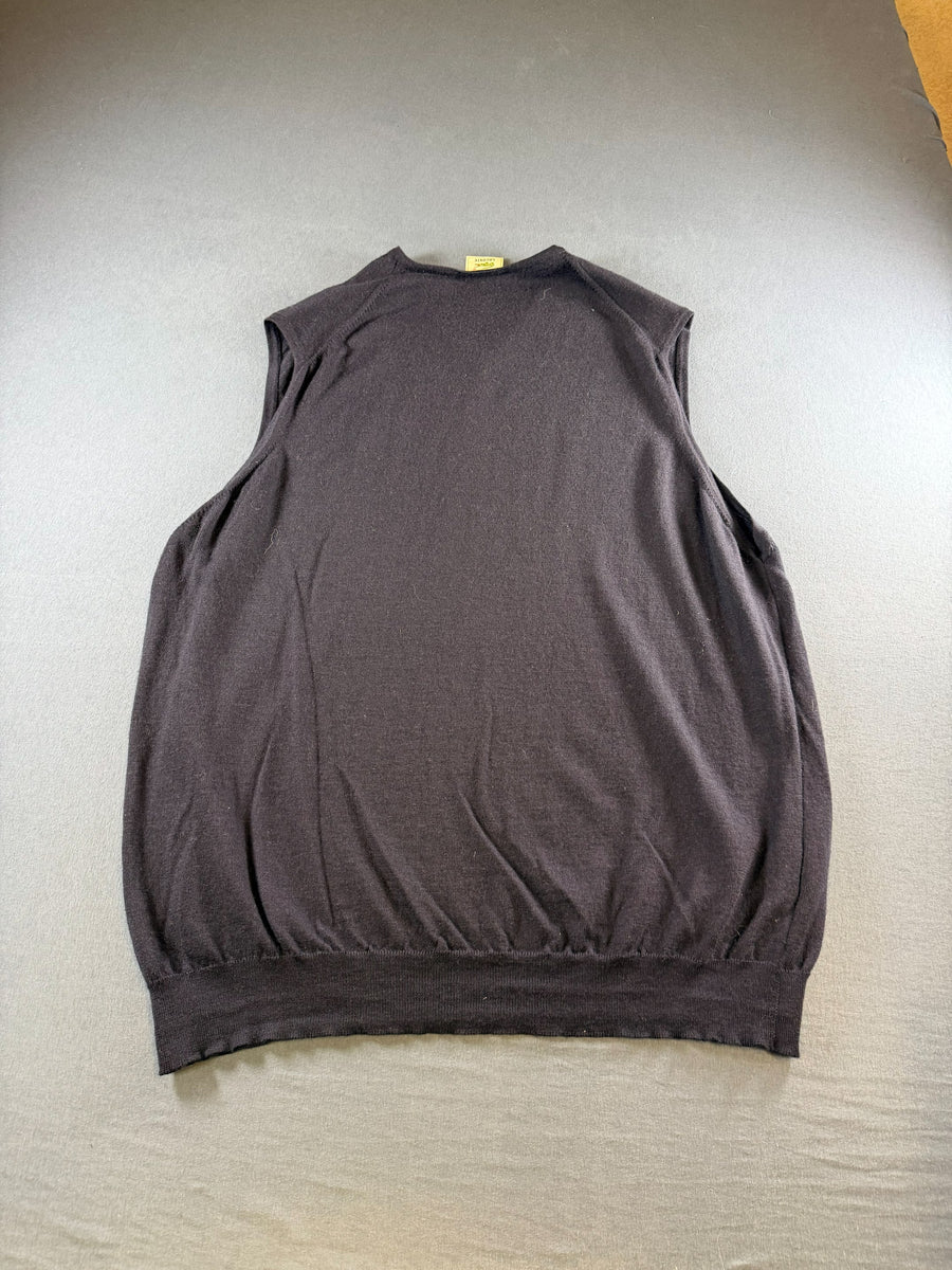 Lacoste bodywarmer zwart dames maat XL gilet mouwloos vest vintage