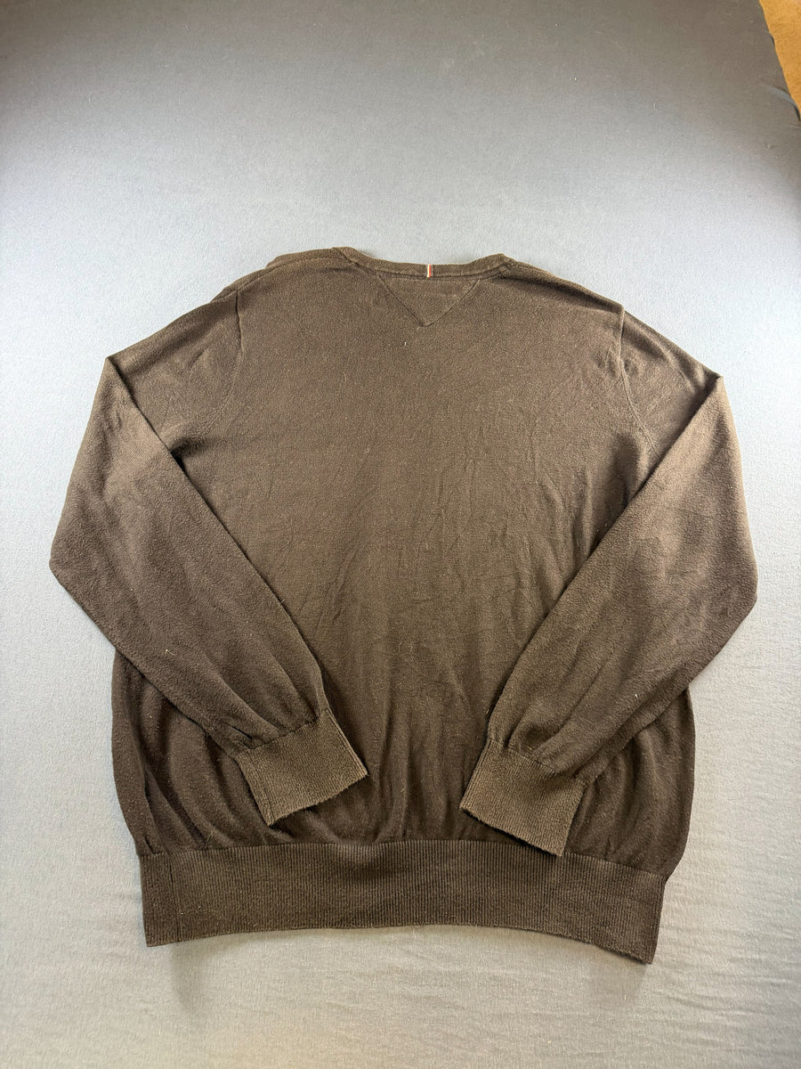 Tommy Hilfiger trui zwart heren maat L v-hals v-neck sweater pullover