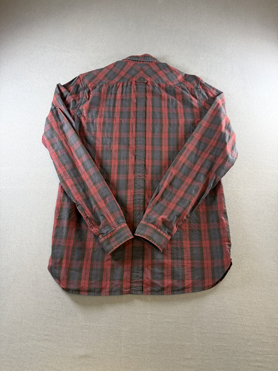 Fred Perry overhemd rood geruit maat S button-down