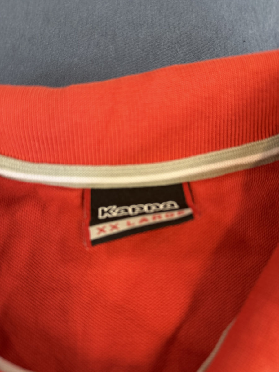 Rode Kappa polo, maat XXL (poloshirt / piquéshirt), met geborduurd Omini-logo