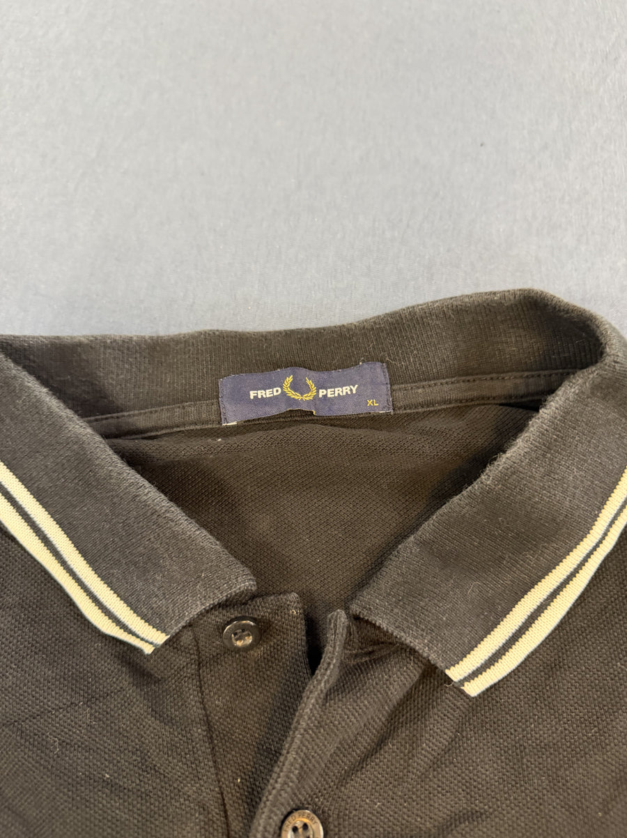 Zwarte Fred Perry twin-tipped polo (poloshirt), maat XL