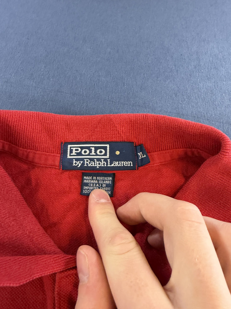 Polo Ralph Lauren polo in rood (poloshirt / piqué top), maat XL
