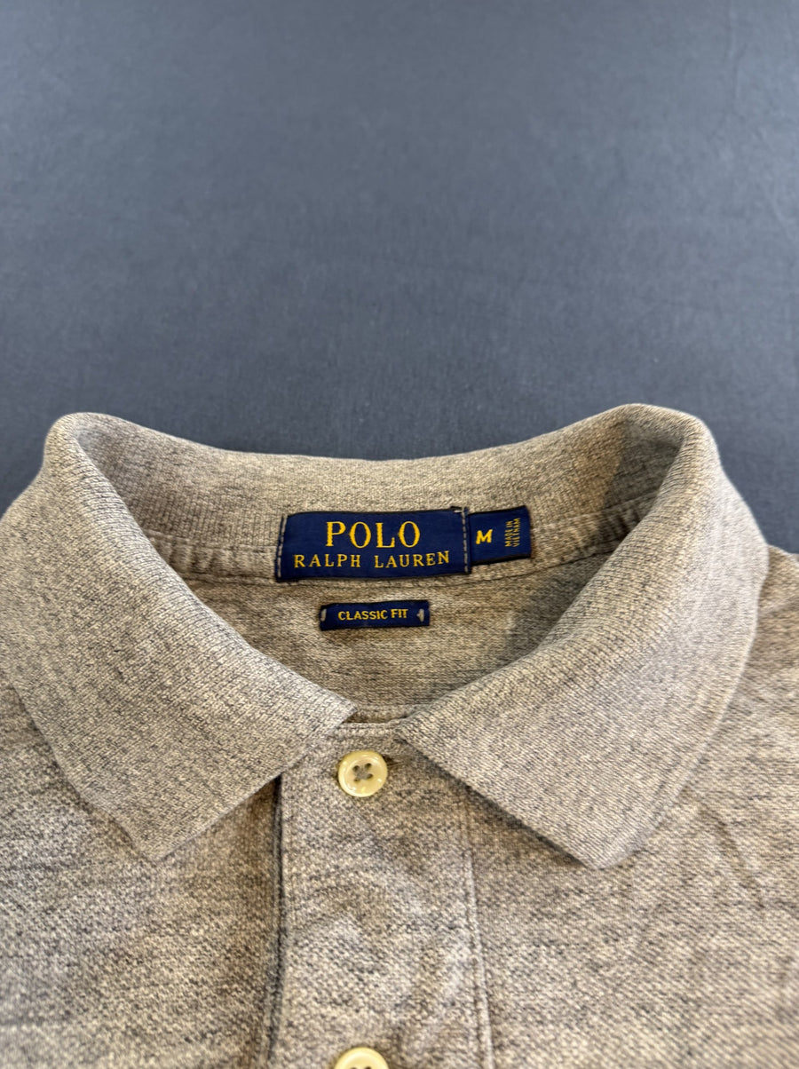 Grijze piqué polo van Ralph Lauren (poloshirt), Maat M Heren