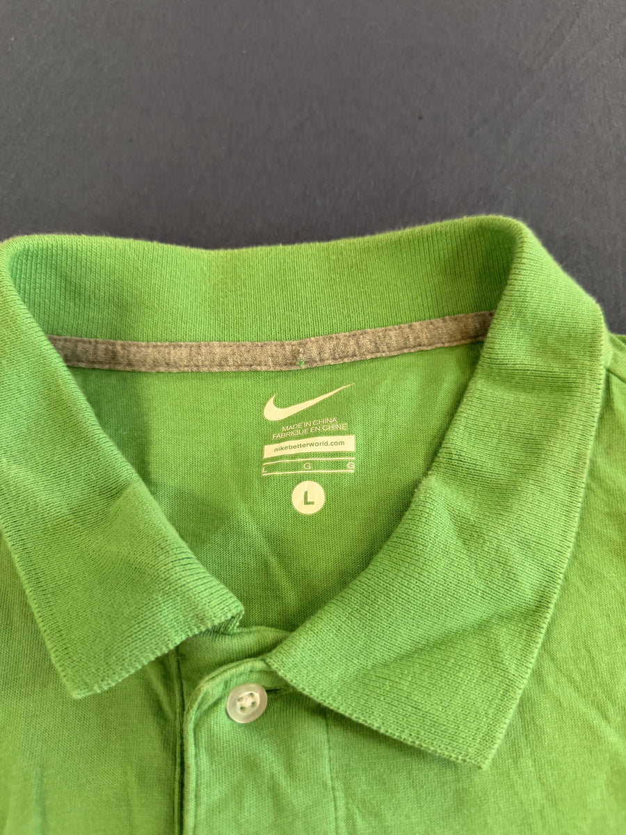 Groene Nike piqué polo (sportpolo / polohemd), maat L