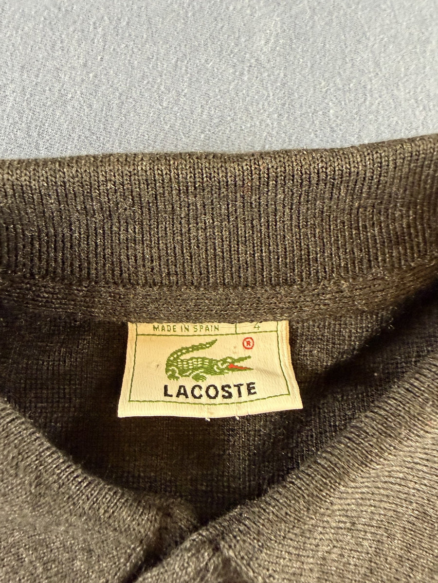 Zwart Lacoste knoopvest (cardigan) maat S - made in Spain