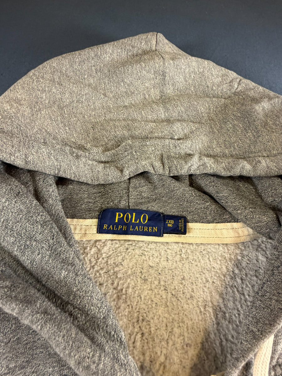 Polo Ralph Lauren hoodie met rits grijs heren katoen sweatvest ritsvest