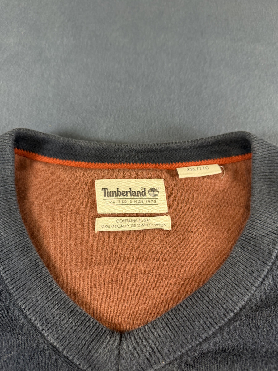 Blauwe Timberland v-halstrui (pullover / sweater) heren maat XXL