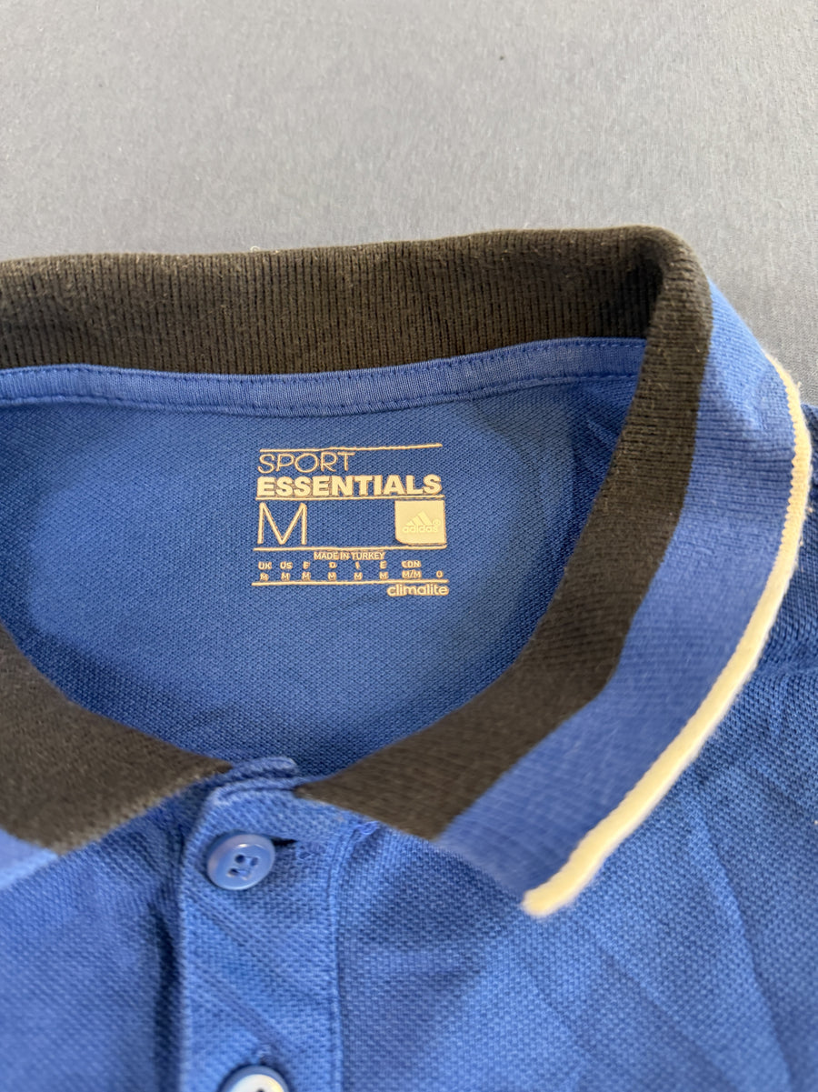 Blauwe adidas polo (sportshirt), maat M