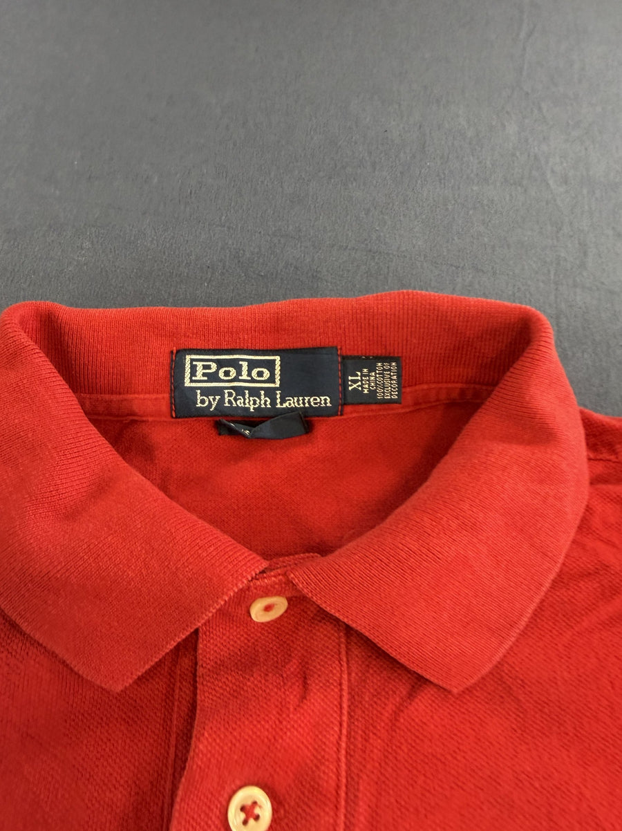 Rood Polo Ralph Lauren Poloshirt Maat XL (Pikee Golfshirt / Polo) Classic Fit