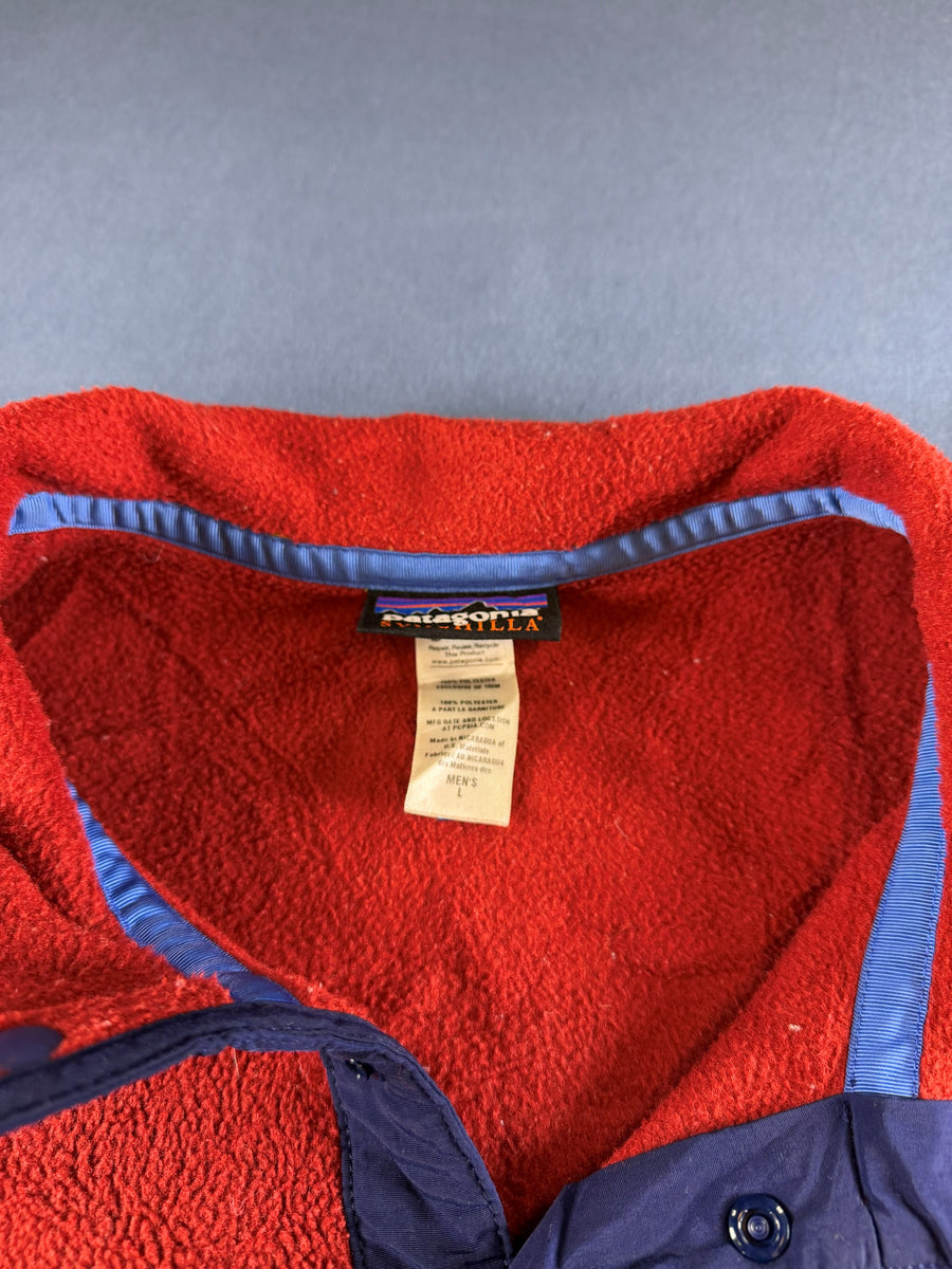 Patagonia Synchilla Snap-T trui rood heren maat L sweater sweatshirt pullover hoodie