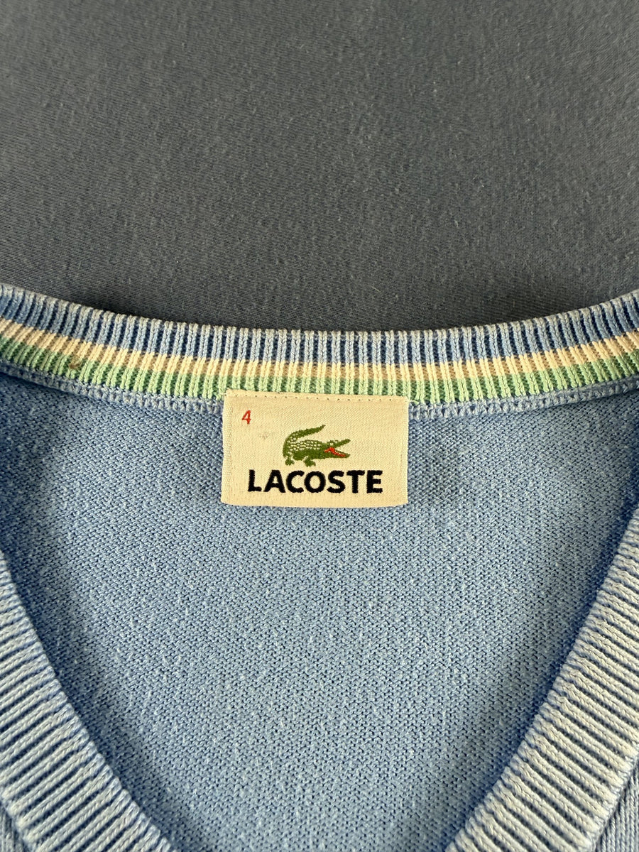 Lacoste trui blauw heren maat L v-hals v-neck sweater pullover