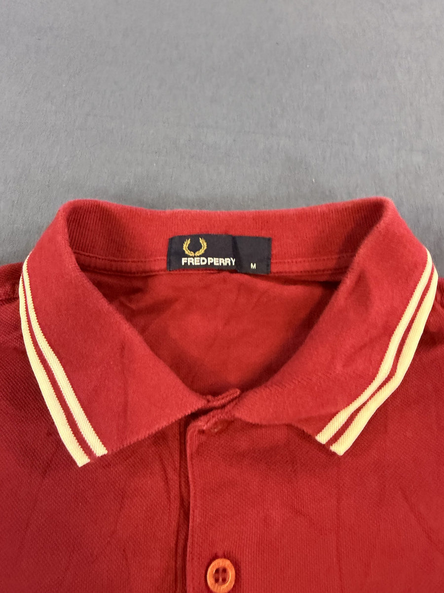 rood Fred Perry maat M (polo / poloshirt) - twin tipped pique