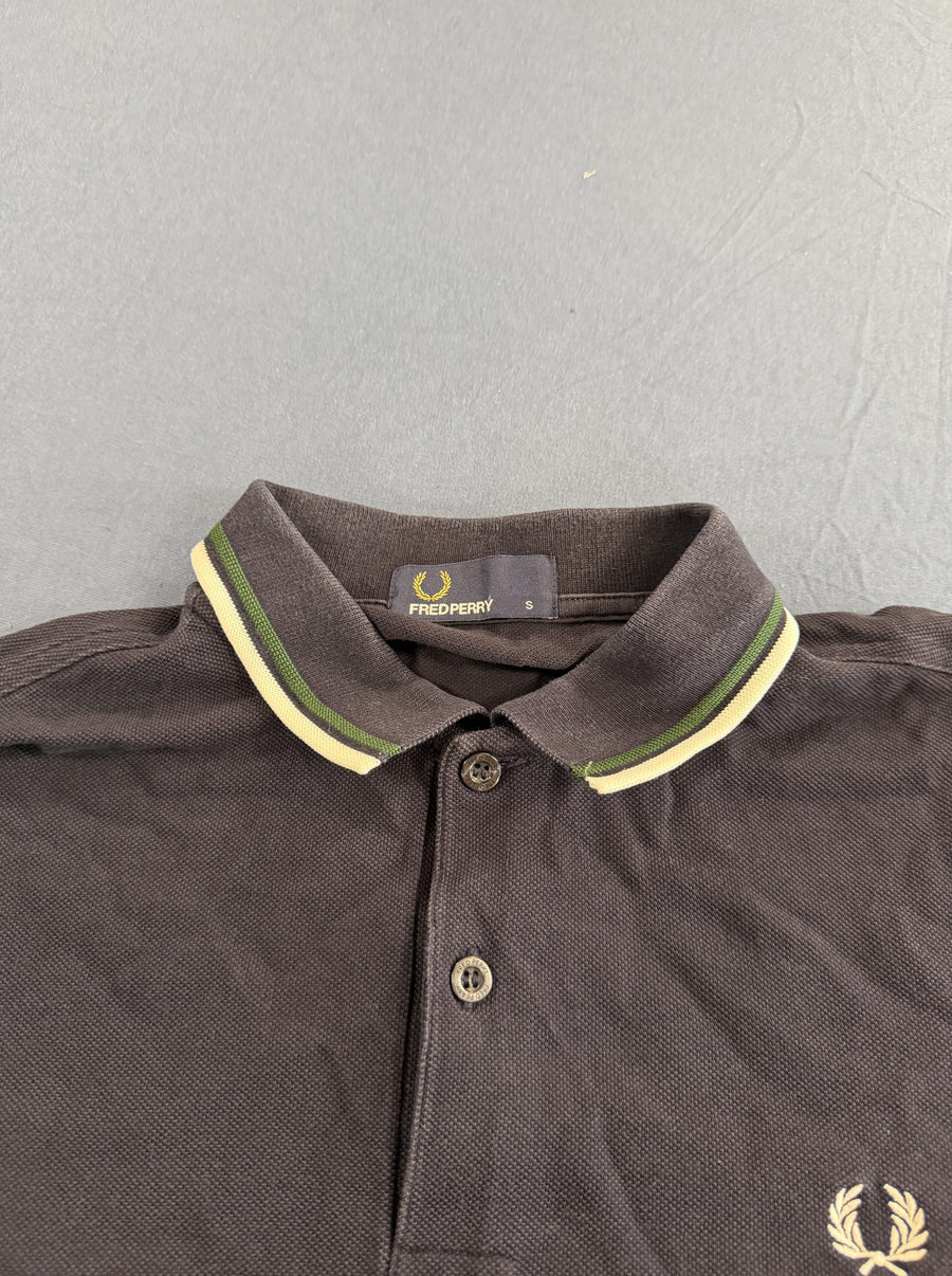 Fred Perry polo in het zwart (poloshirt / M3600), maat S