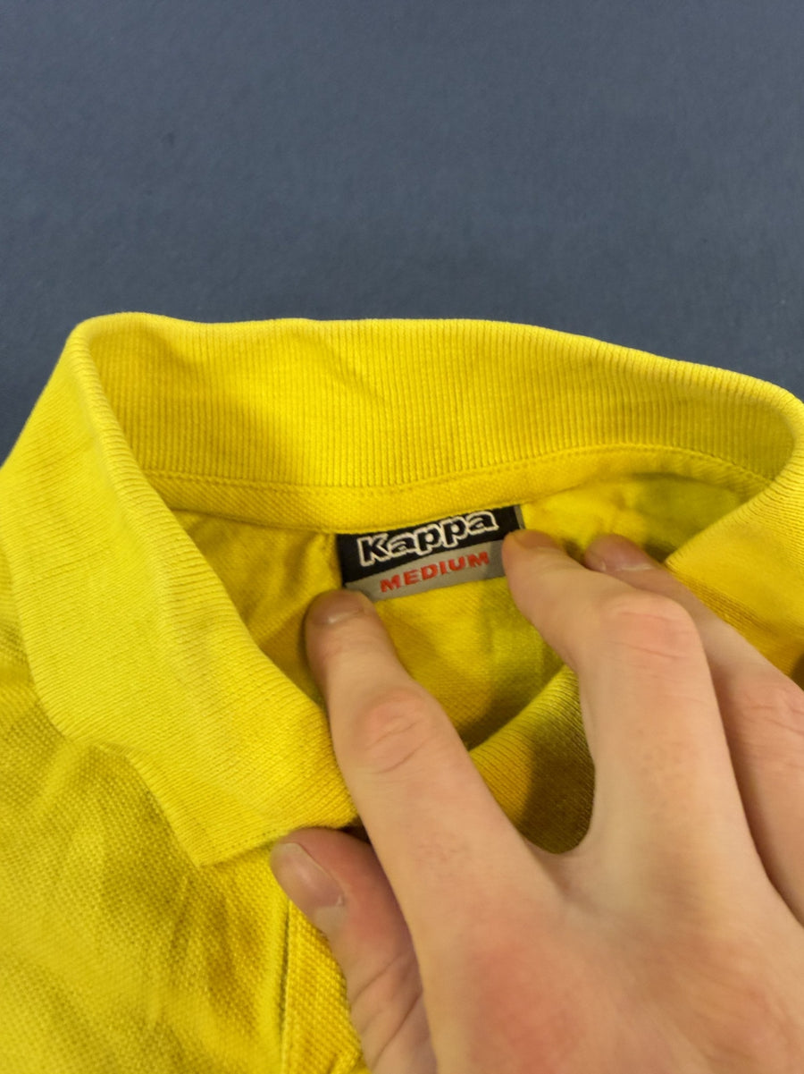 Geel Kappa poloshirt, maat M (golfshirt / polo met korte mouw)