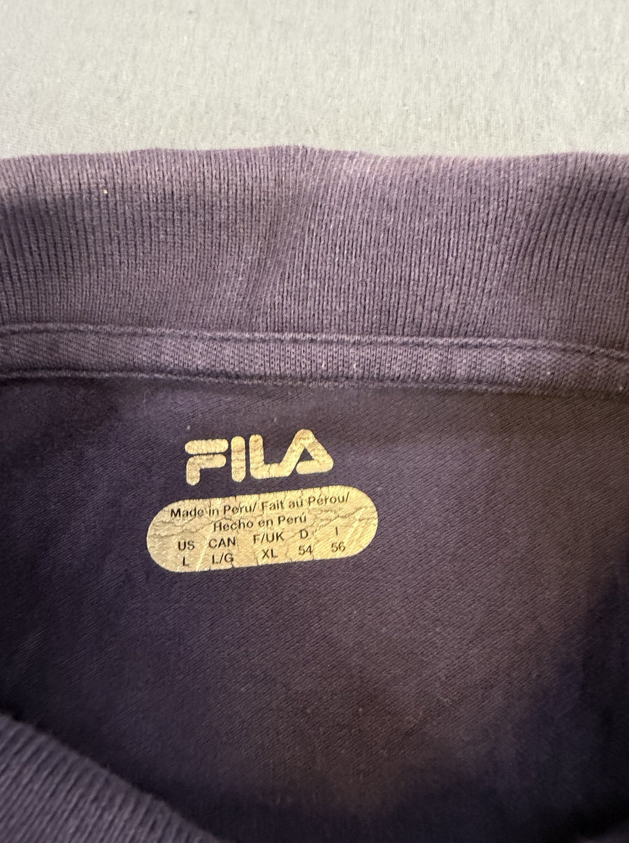Blauw FILA polo maat L (poloshirt piqué katoen)