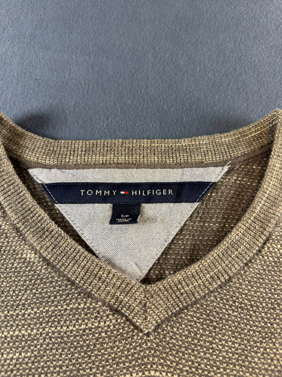 Tommy Hilfiger trui grijs heren maat S sweater pullover gebreid