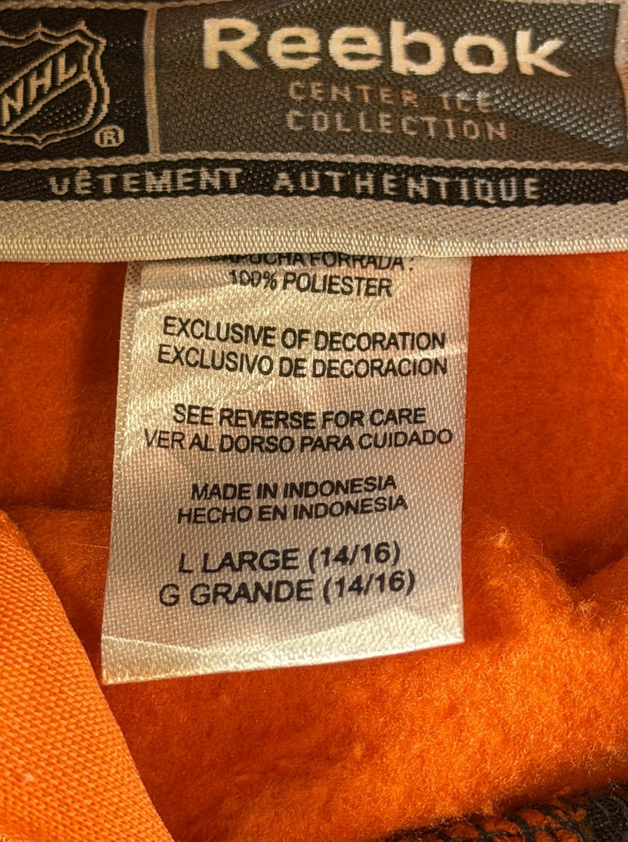 Oranje Reebok hoodie kids maat L (14/16) (capuchontrui / sweatervest)