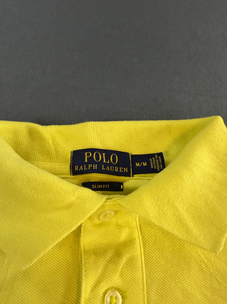 Geel Polo Ralph Lauren poloshirt (piqué polo), heren maat M, Slim Fit