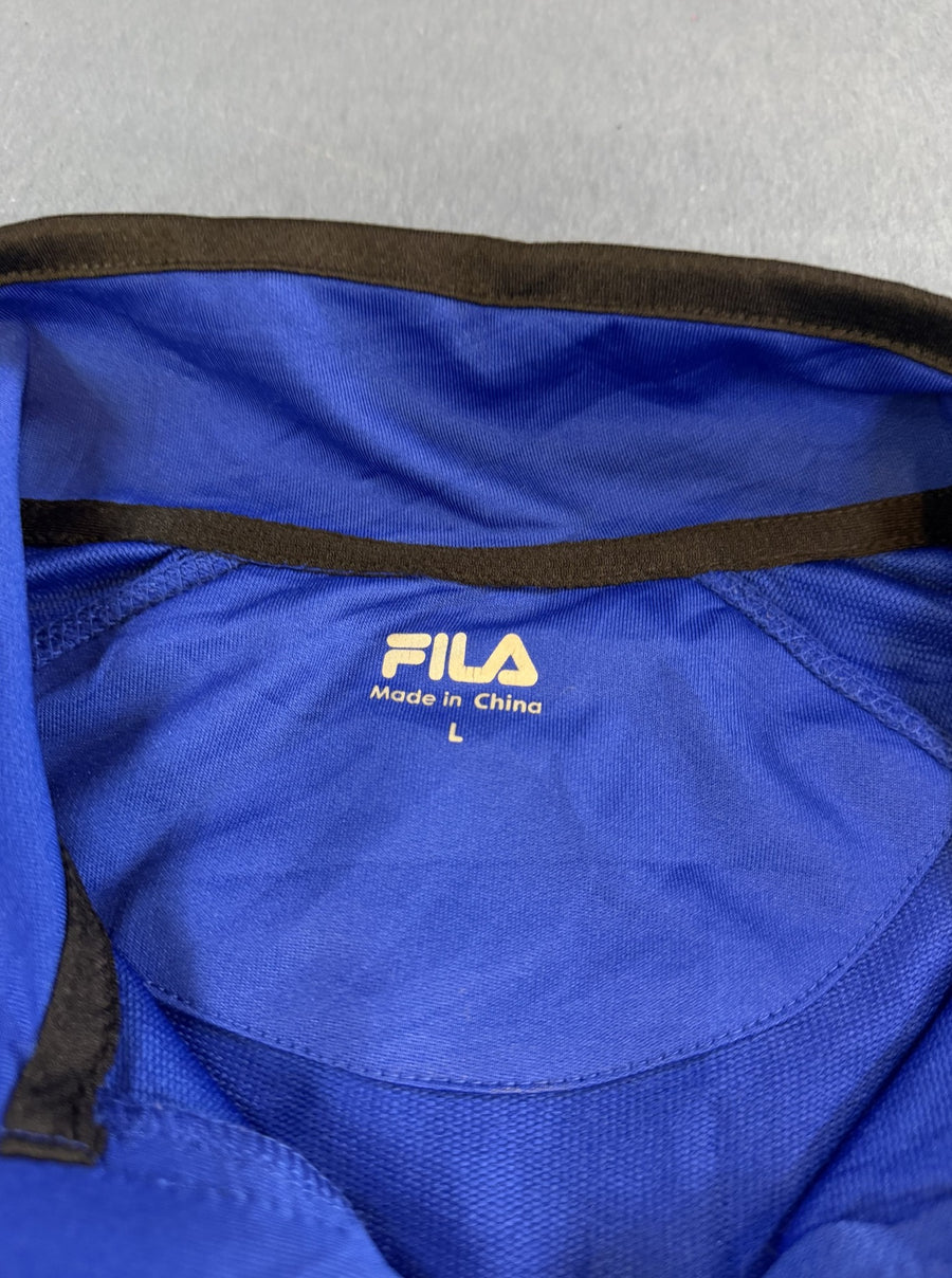 Blauwe Fila troyer (quarter zip trui), maat L