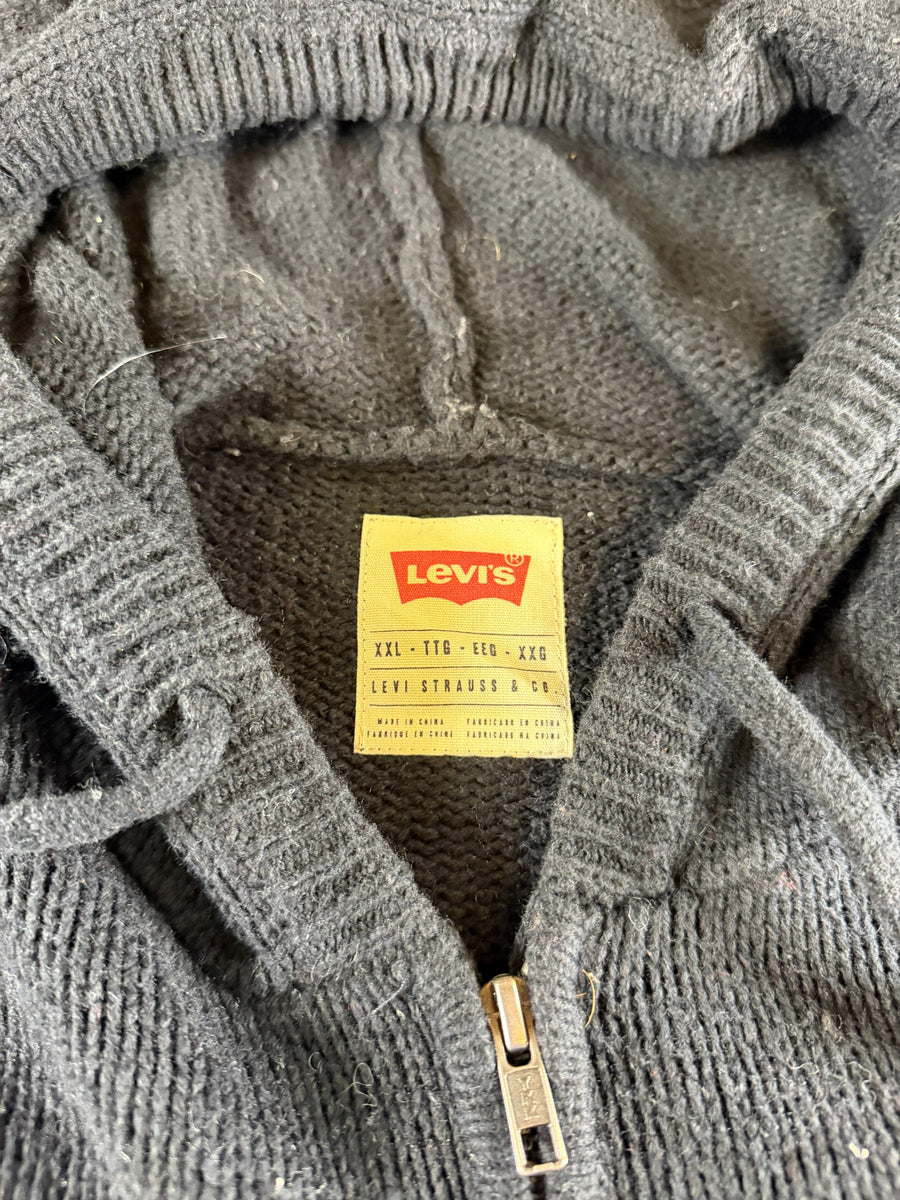 Levi's Hoodie met rits zwart