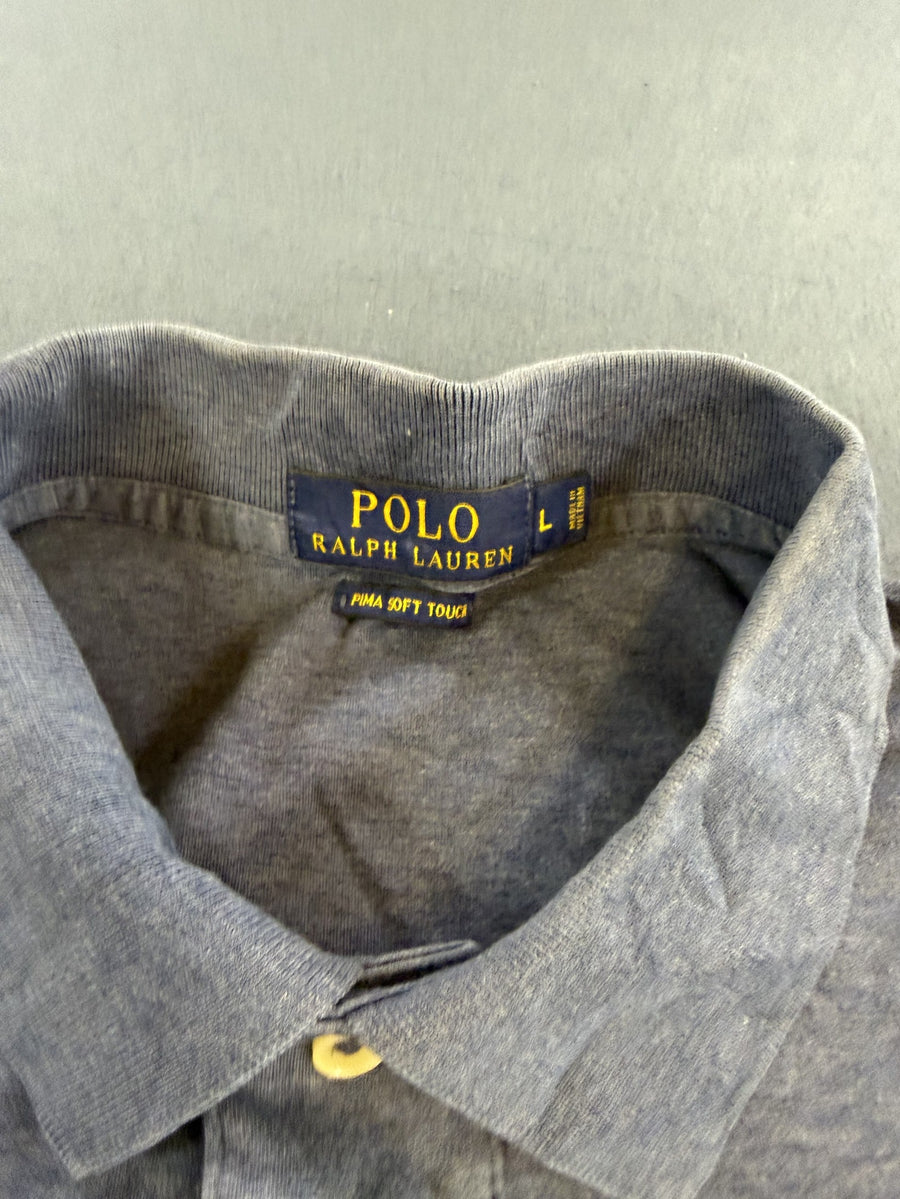 Blauw Polo Ralph Lauren piquéshirt (polo / poloshirt), maat L, Pima Soft Touch katoen