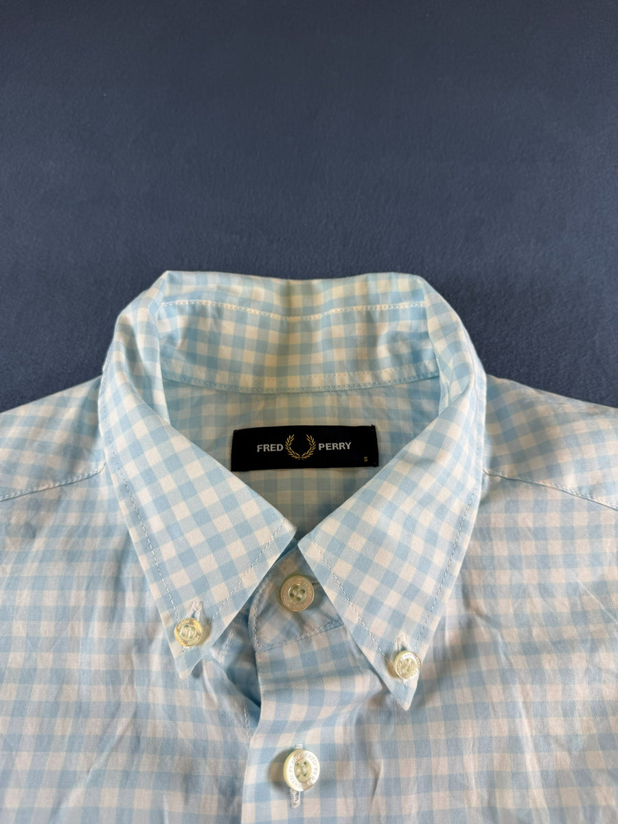Fred Perry Blouse blauw geruit