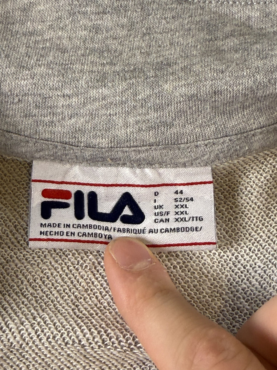 FILA sweatvest grijs maat XXL opstaande kraag