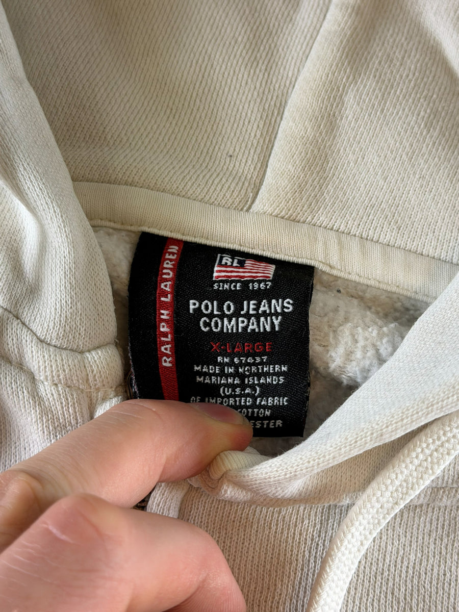 Ralph Lauren Hoodie met rits wit print