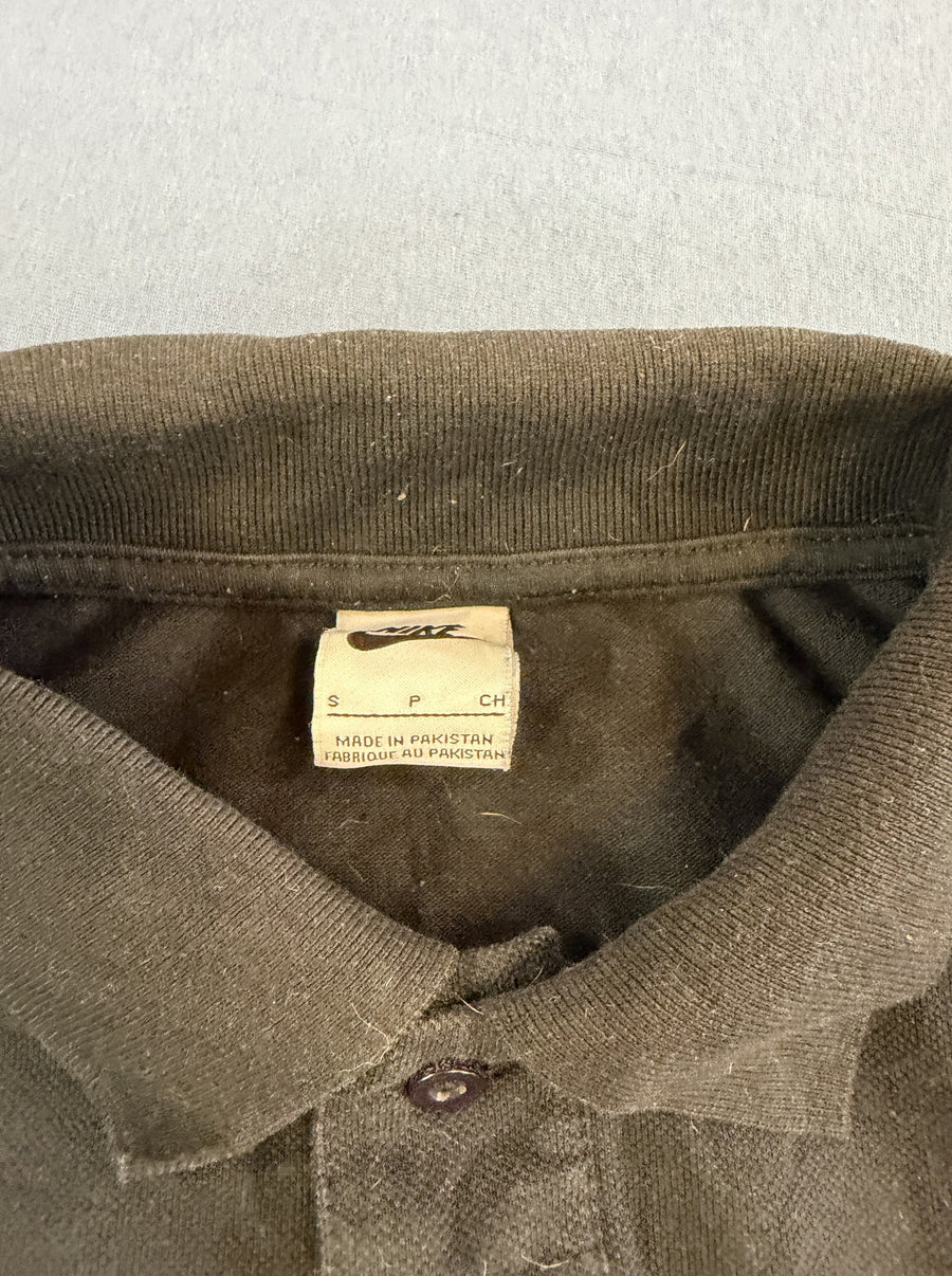 Zwarte Nike polo heren maat S (piqué poloshirt / sportpolo)