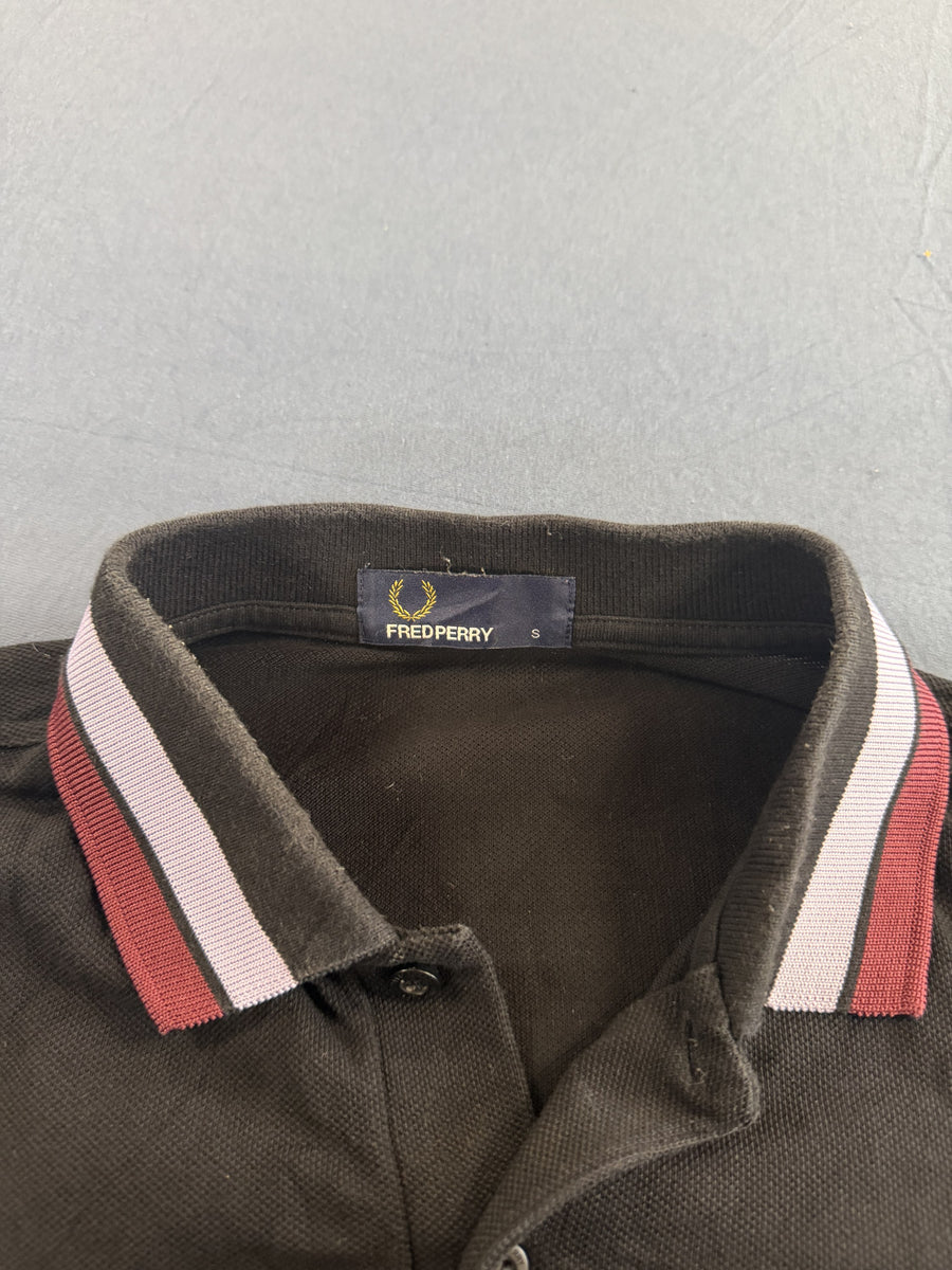 Fred Perry twin tipped polo zwart maat S