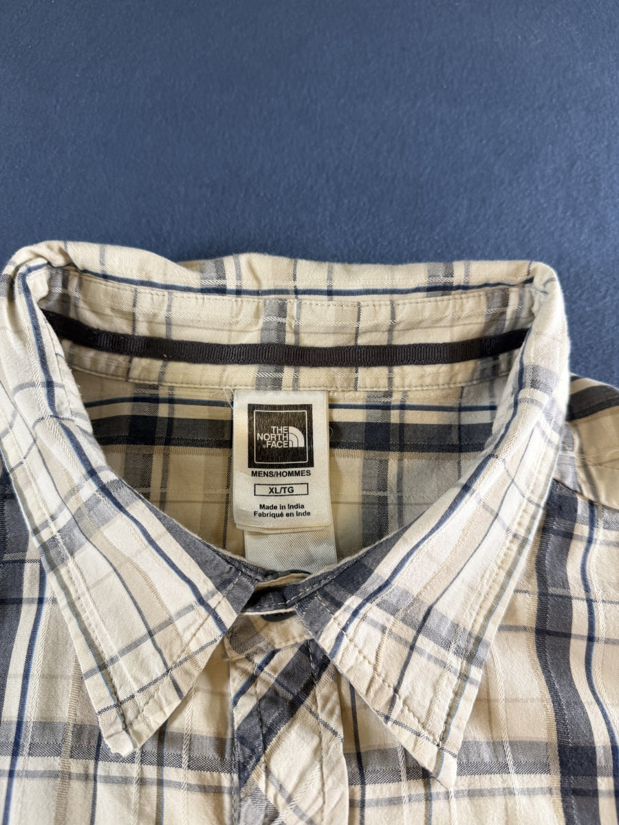 Beige flanel overhemd van The North Face in maat XL (geruit houthakkershemd)