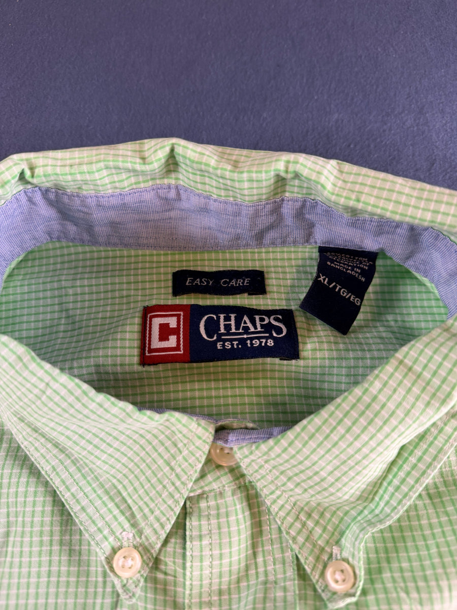 Chaps Blouse groen geruit