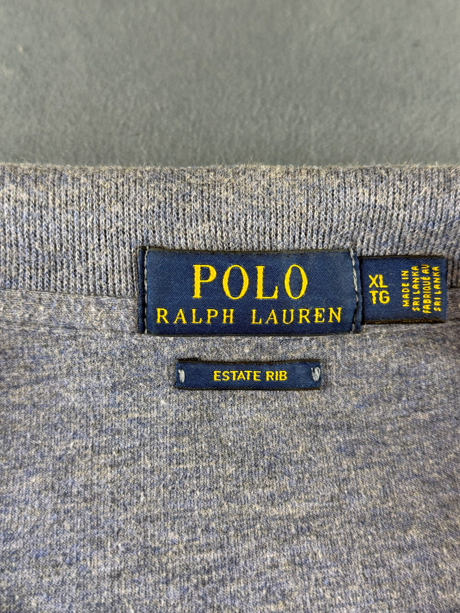Polo Ralph Lauren trui blauw heren maat XL katoen sweater pullover gebreid