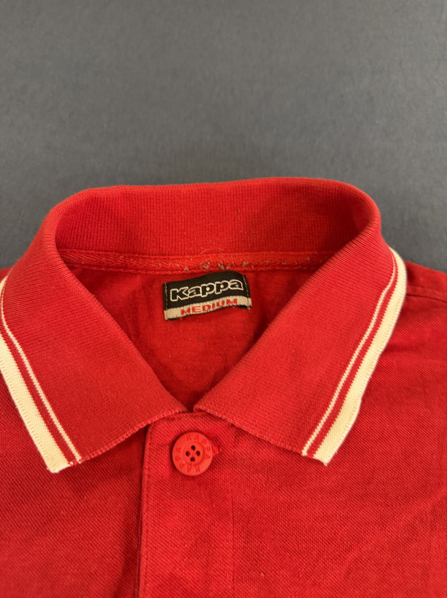 Rode Kappa polo heren, maat M (poloshirt / sportshirt met Omini-logo)