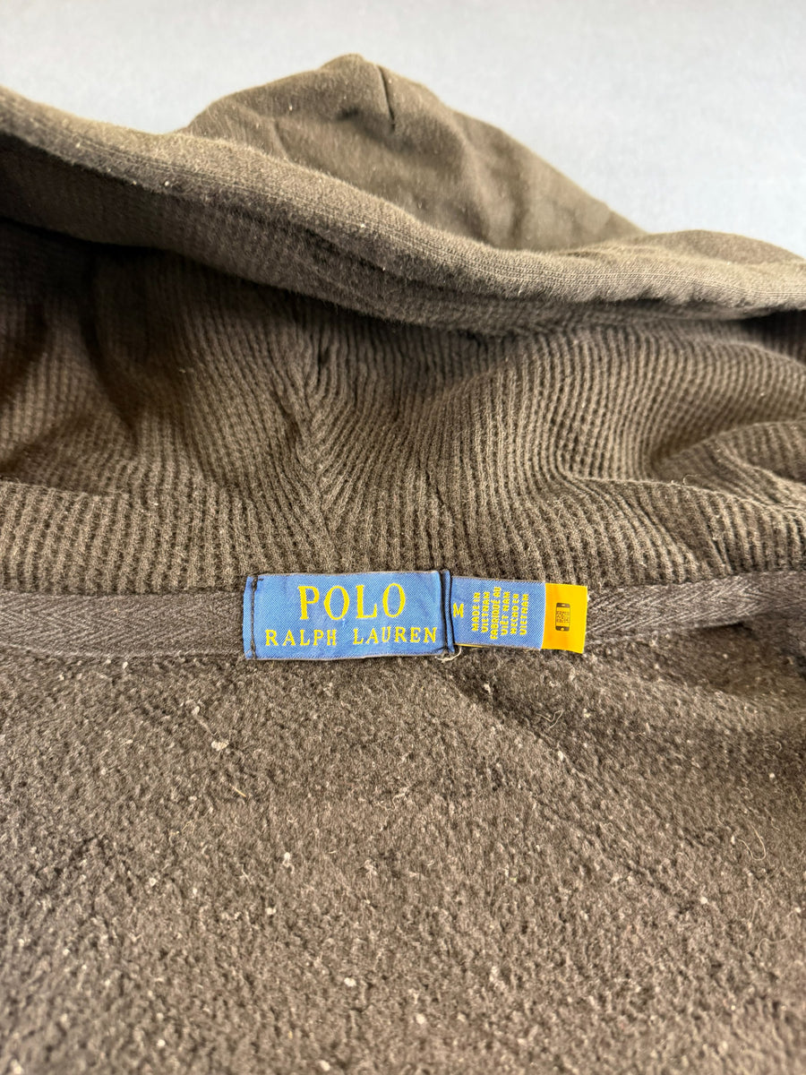Polo Ralph Lauren hoodie met rits zwart heren maat M katoen sweatvest ritsvest vintage