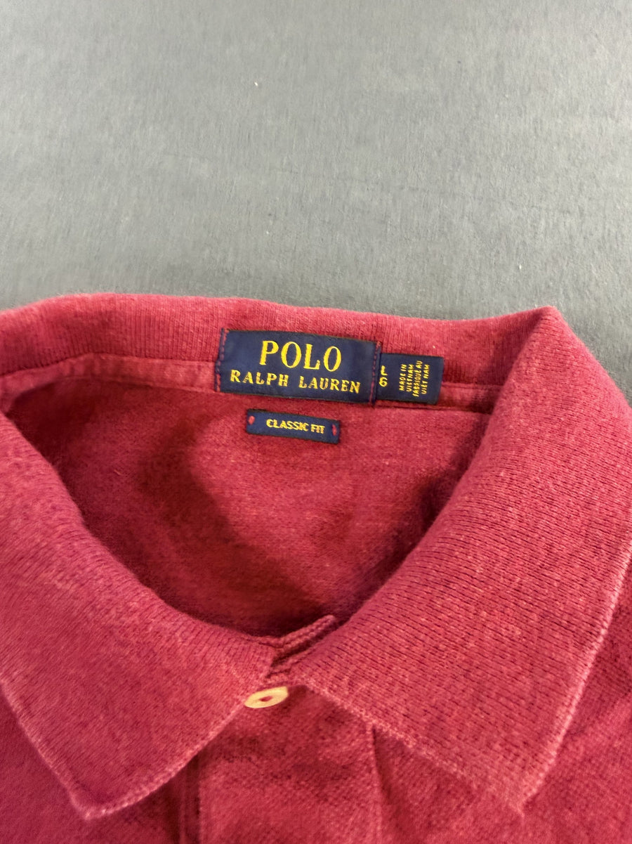 Kersenrood Polo Ralph Lauren piqué poloshirt (polo), maat L