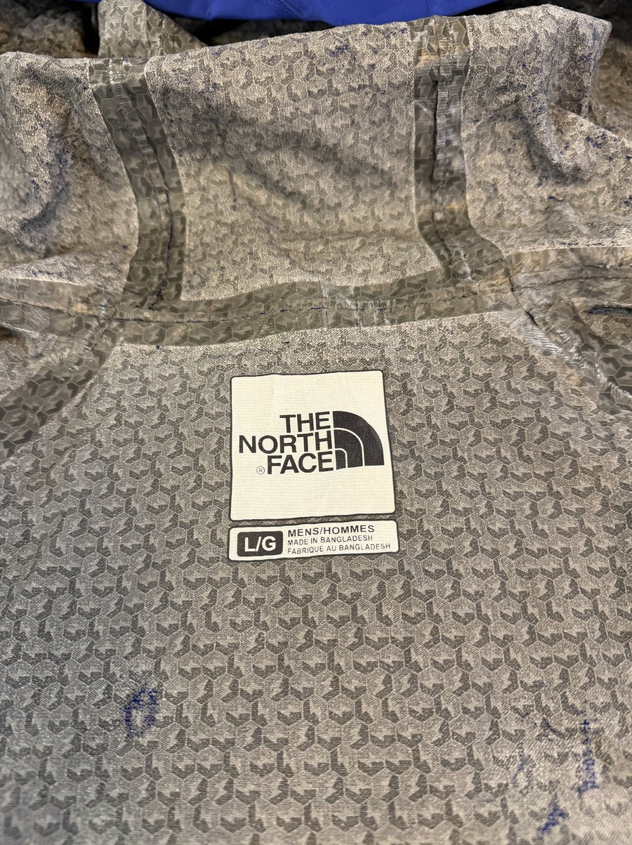 Blauwe The North Face regenjas, maat L (shell jas / windjak)