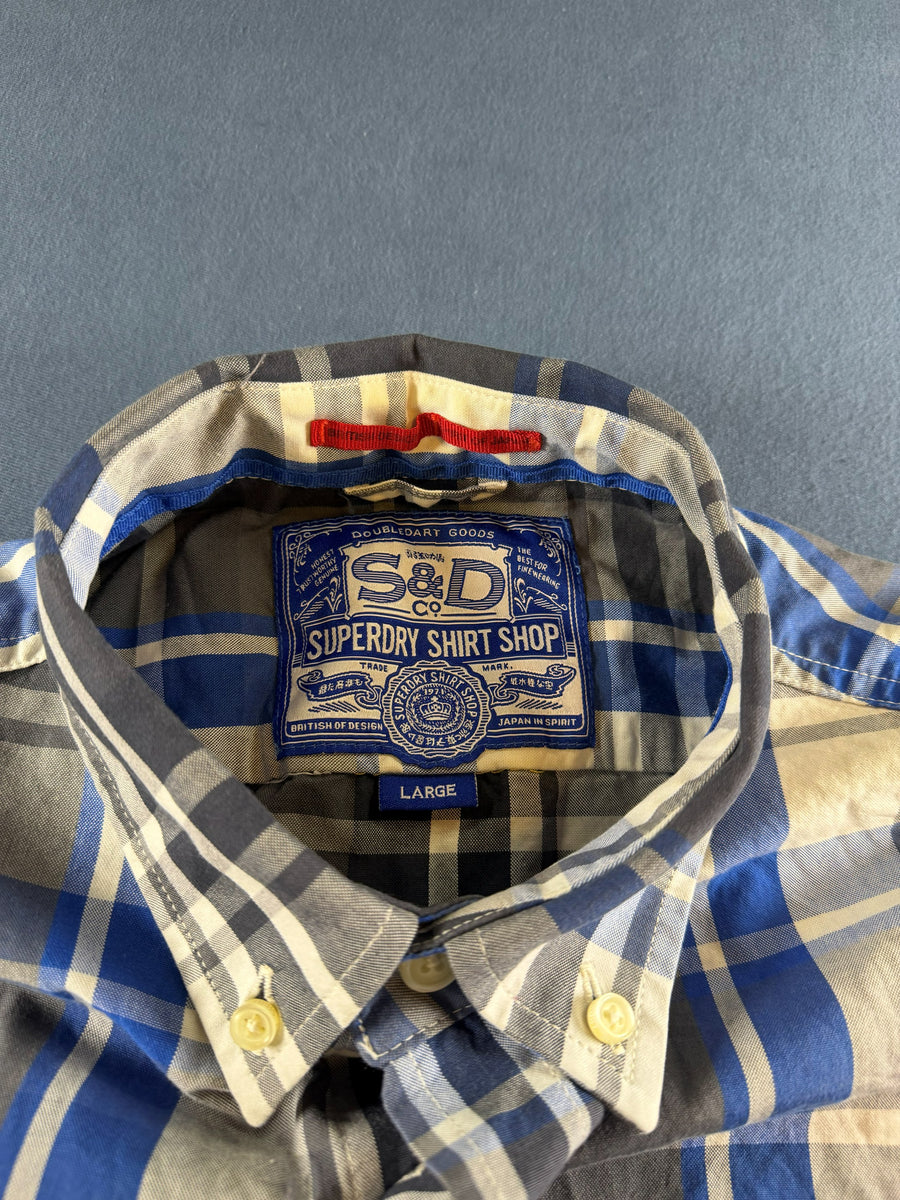 Superdry Blouse grijs geruit