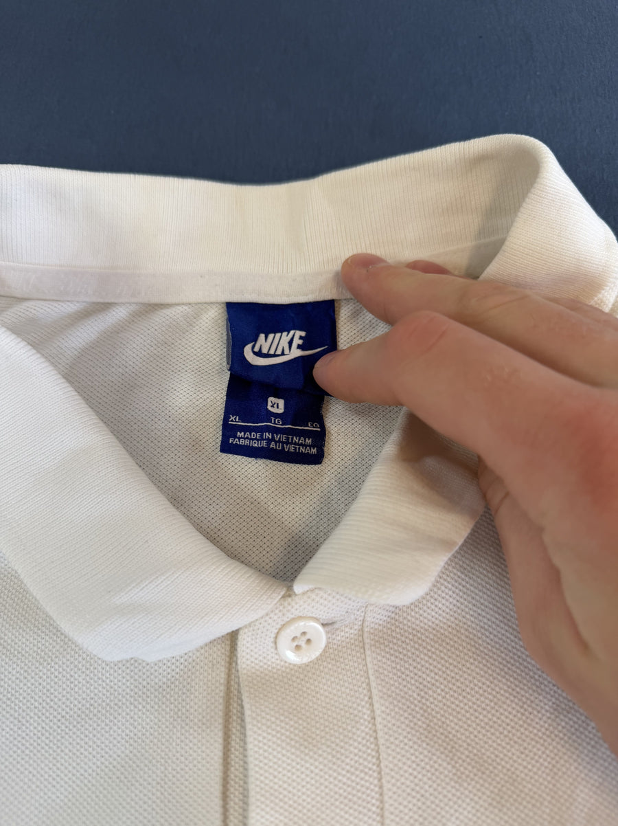 Witte Nike polo (poloshirt) maat XL – piqué katoen met swoosh-logo