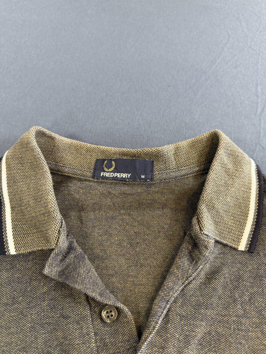 Grijs Fred Perry piqué polo, maat M (poloshirt / polohemd met laurierkrans)