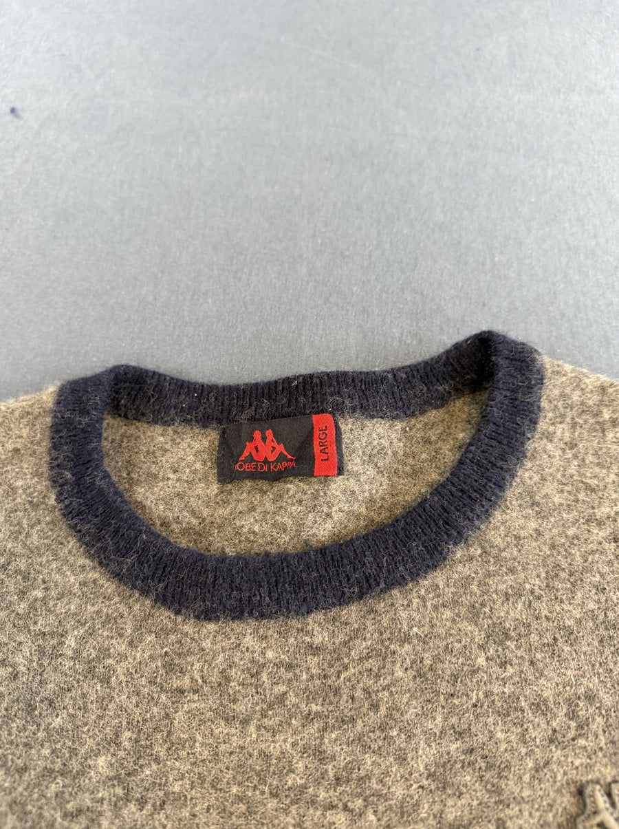 Grijze streeptrui Robe di Kappa (pullover / sweater), maat L